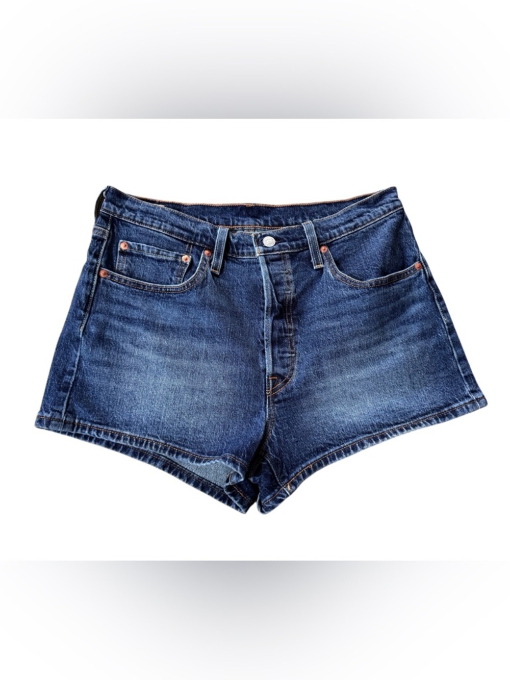Levi’s 501 Premium High Rise Denim Shorts Women’s 31 Medium Wash Jean Shorts